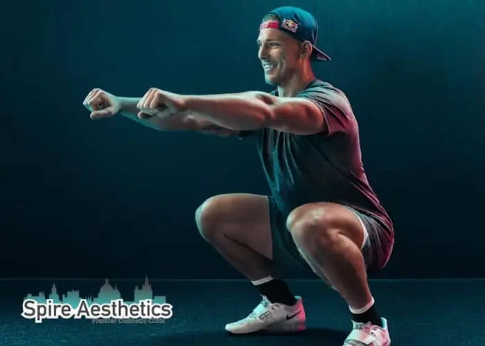 Image of man build leg muscle Taunton through exercise