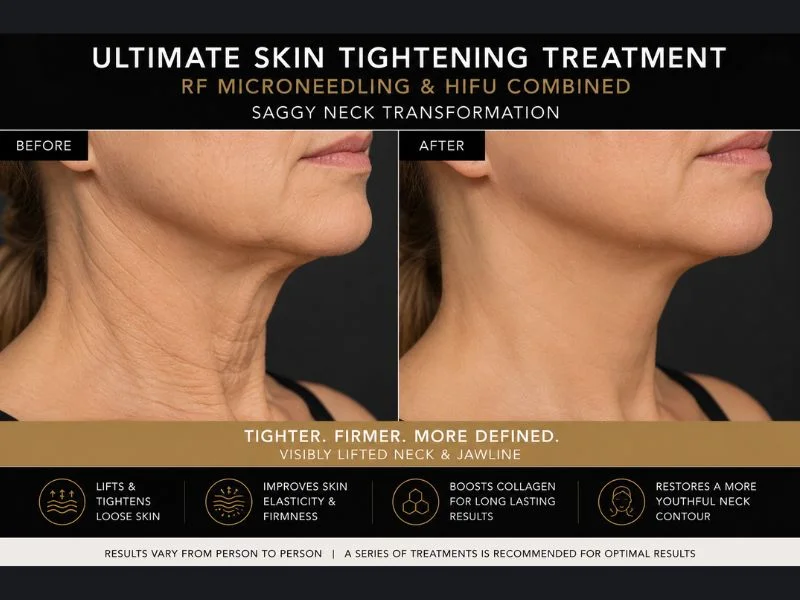 before and after Ultimate skin tightening treatment Taunton